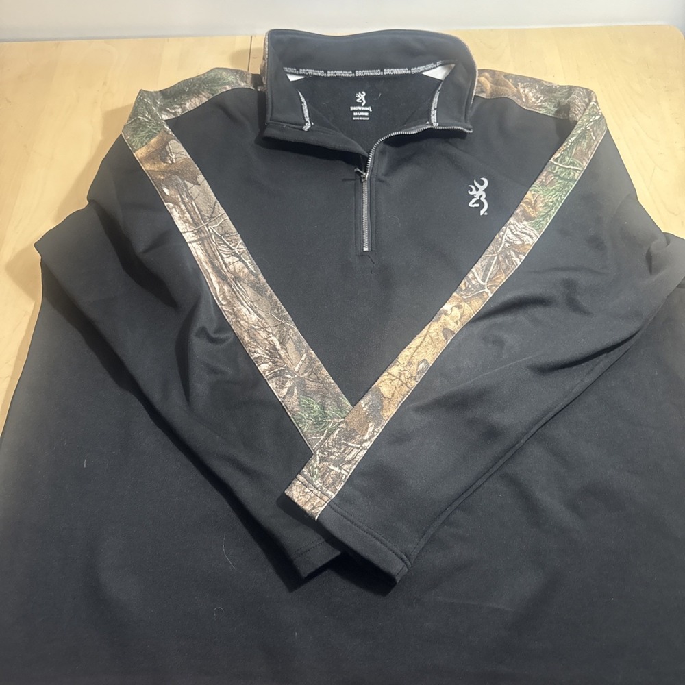 Browning XX Large Camo Jacket Pullover Zip‎ Up Hunting/Outdoors Free Shipping
